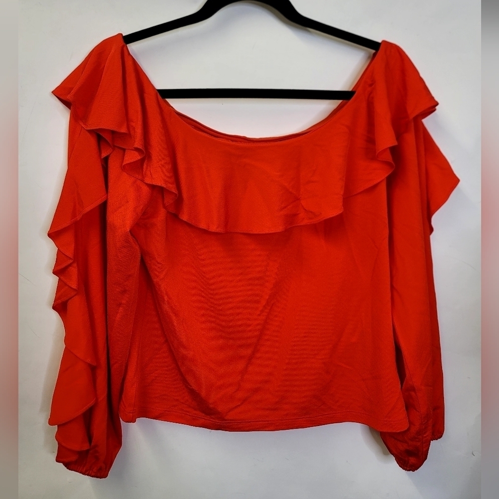 Anthropologie  ruffle off the  shoulder long sleeves Blouse